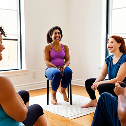 Home 6 **
Prompt: A vibrant, authentic health coach leading a free wellness workshop in a cozy studio. Diverse group of participants engaging actively, smiles all around. Focus on the coach's genuine passion and helpfulness, not overly polished marketing. Warm, inviting atmosphere.
**
